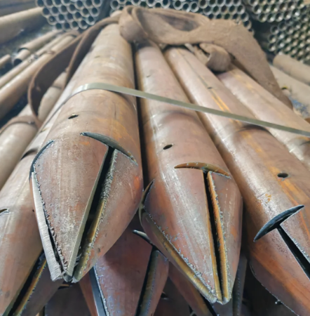 酒泉出尖打孔加工无缝注浆钢花管注浆管厂家